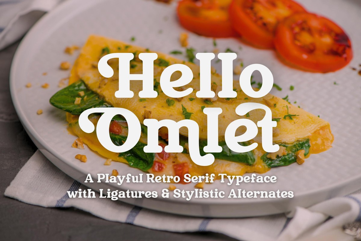 Schriftart Hello Omle