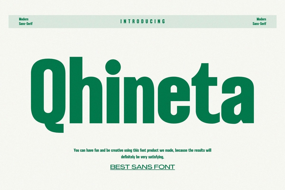 Schriftart Qhineta