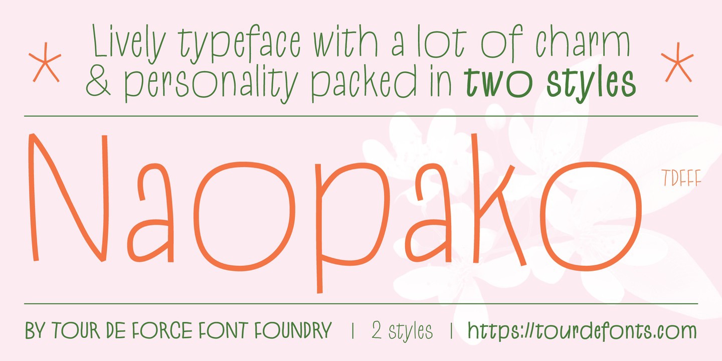 Schriftart Naopako