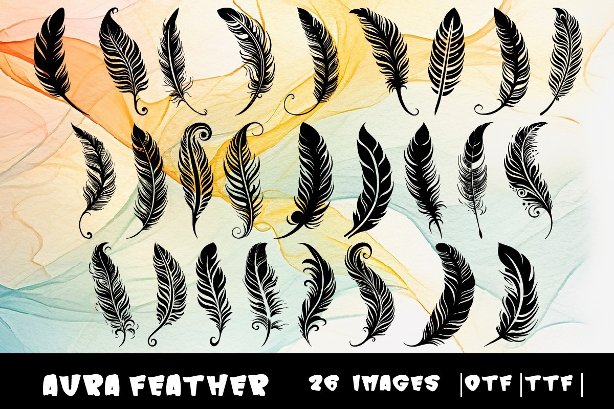 Schriftart Aura Feather