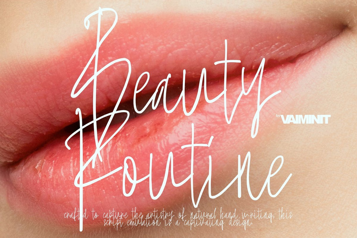 Schriftart Beauty Routine