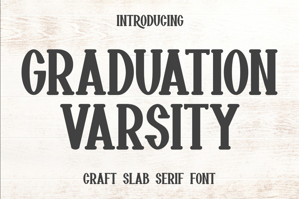 Schriftart Graduation Varsity