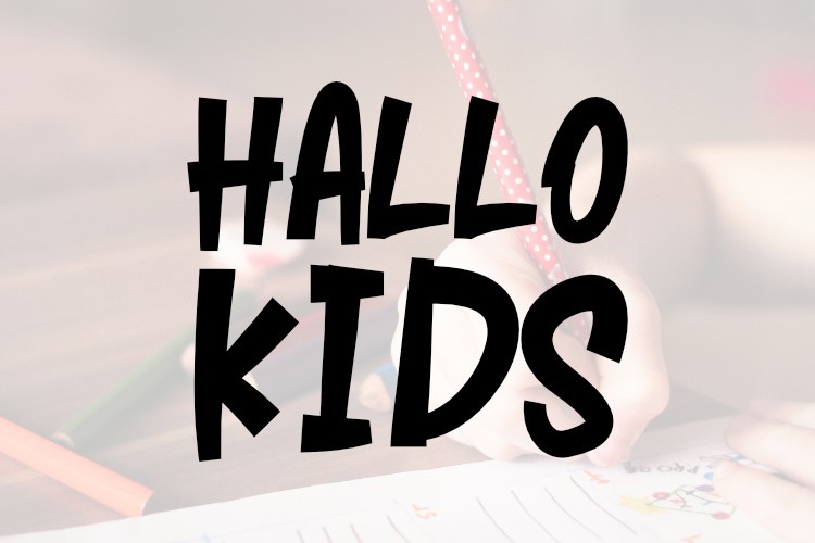 Schriftart Hallo Kids