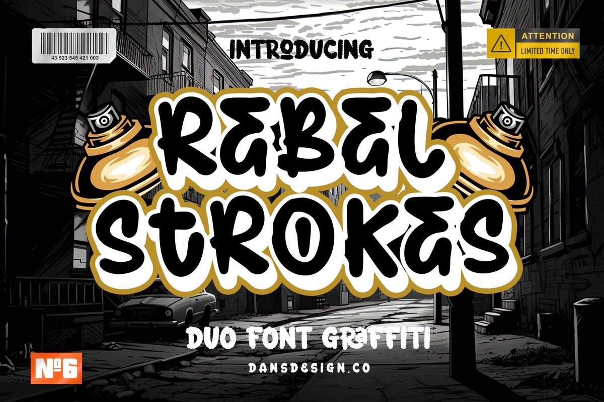 Schriftart Rebel Strokes