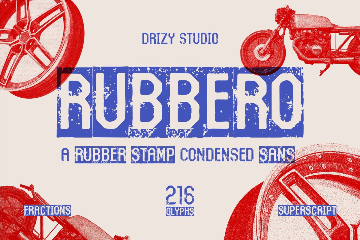 Schriftart Rubbero Stamp