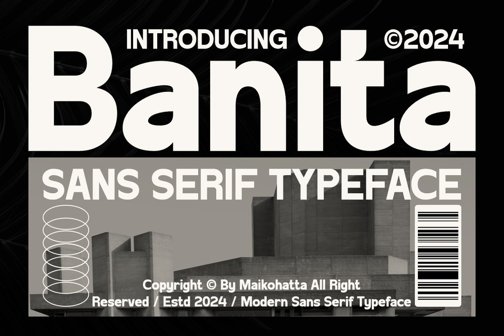 Schriftart Banita