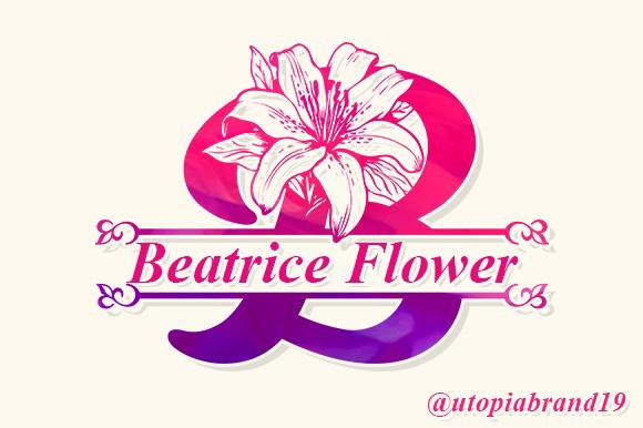 Schriftart Beatrice Flower