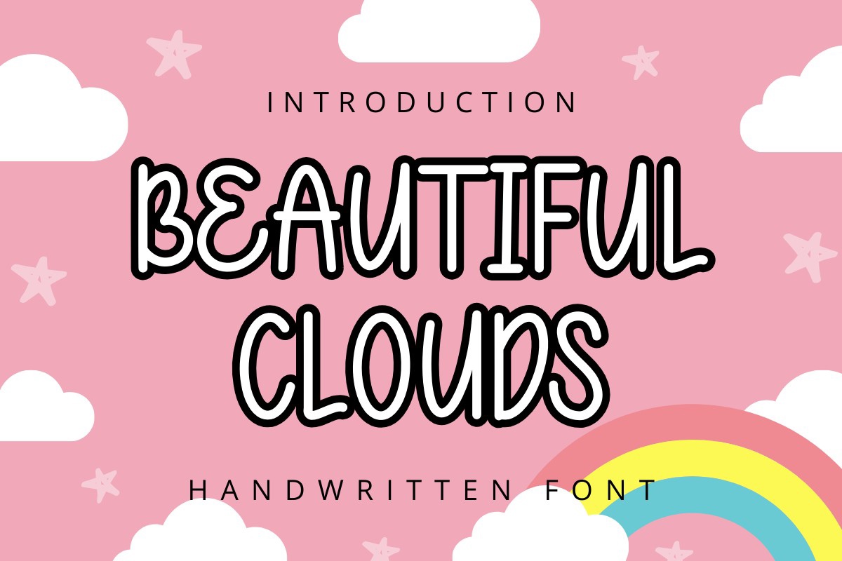 Schriftart Beautiful Clouds