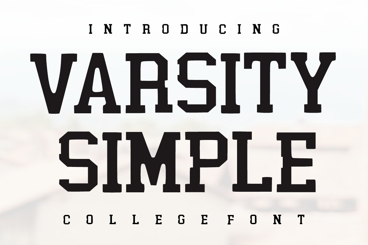 Schriftart Varsity Simple