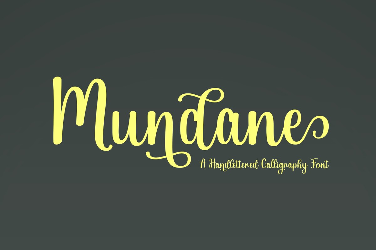 Schriftart Mundane