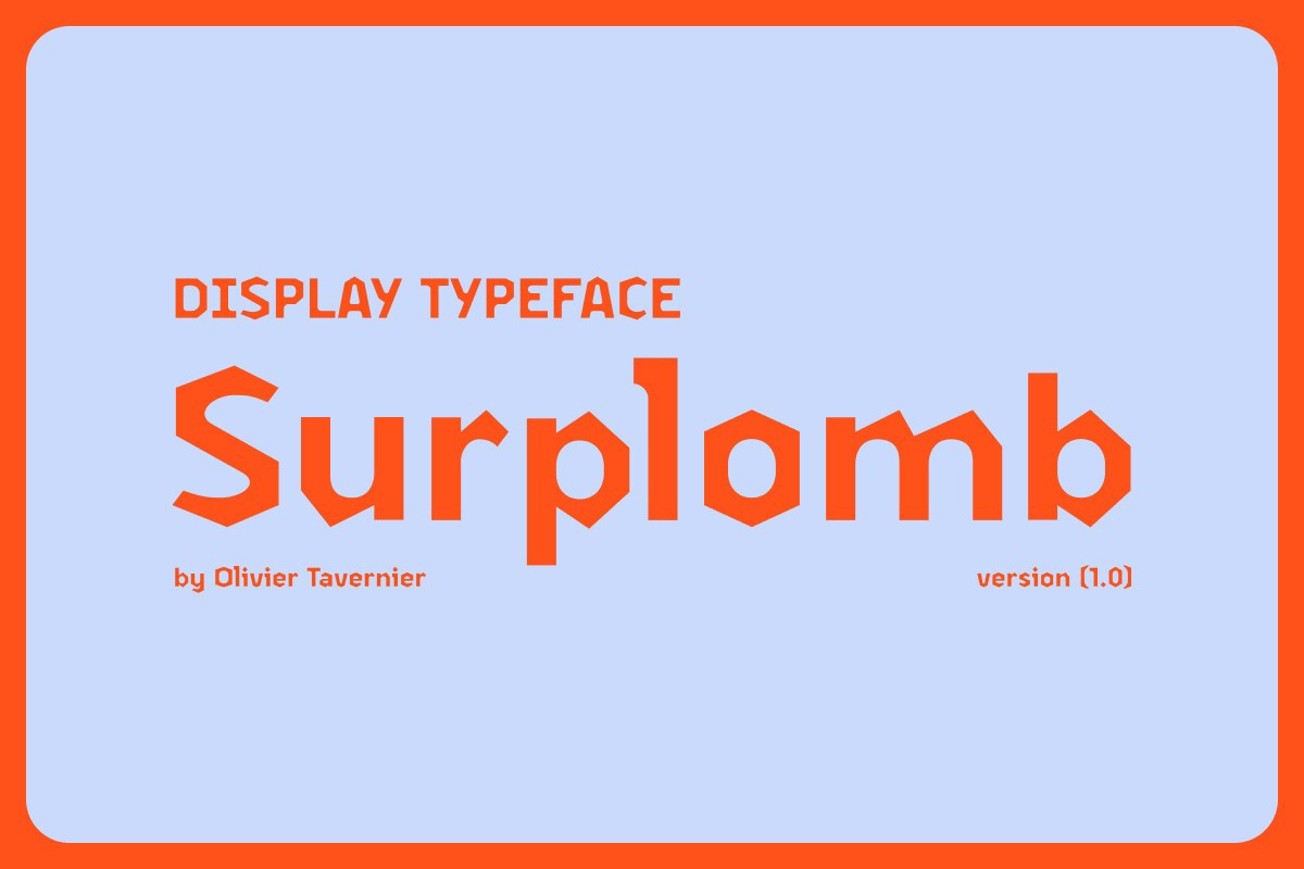 Schriftart Surplomb