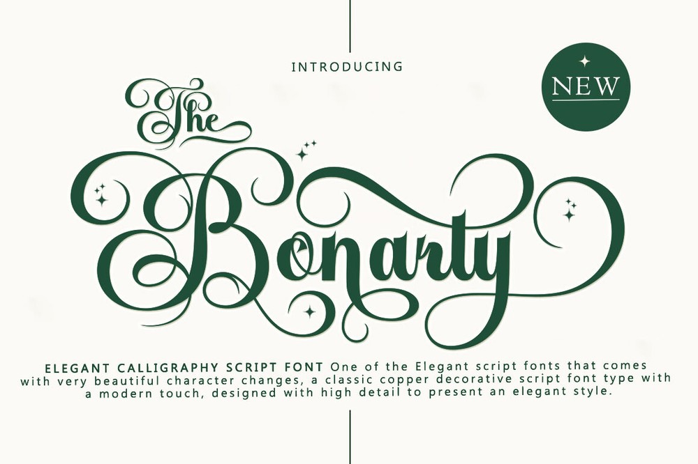 Schriftart The Bonarty