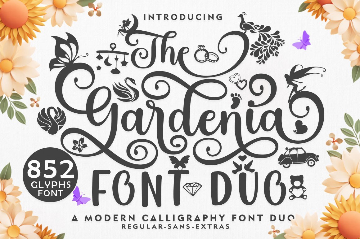 Schriftart The Gardenia Duo