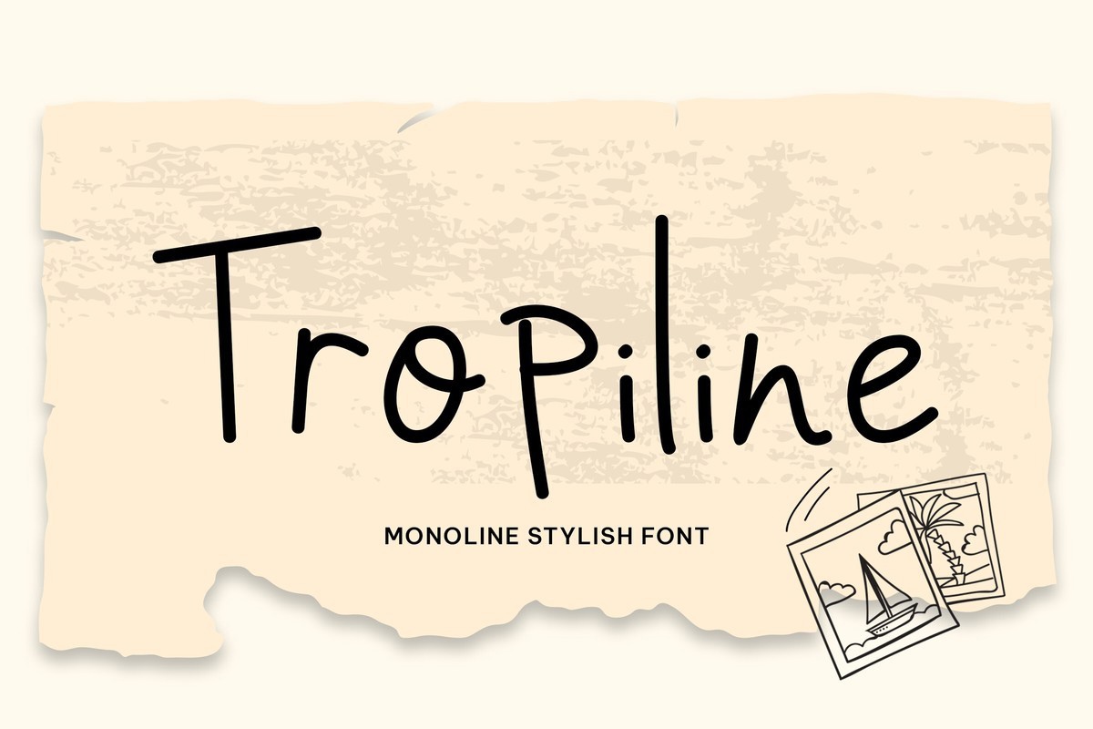 Schriftart Tropiline