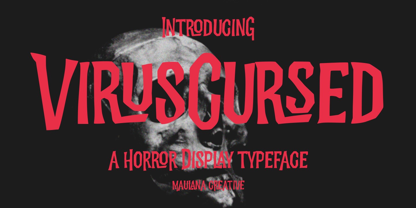 Schriftart Virus Cursed