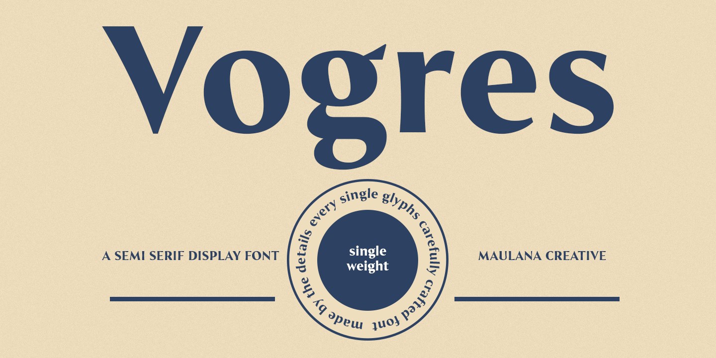 Schriftart Vogres