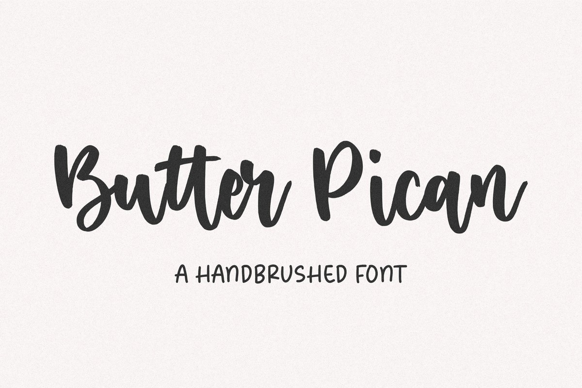 Schriftart Butter Pican