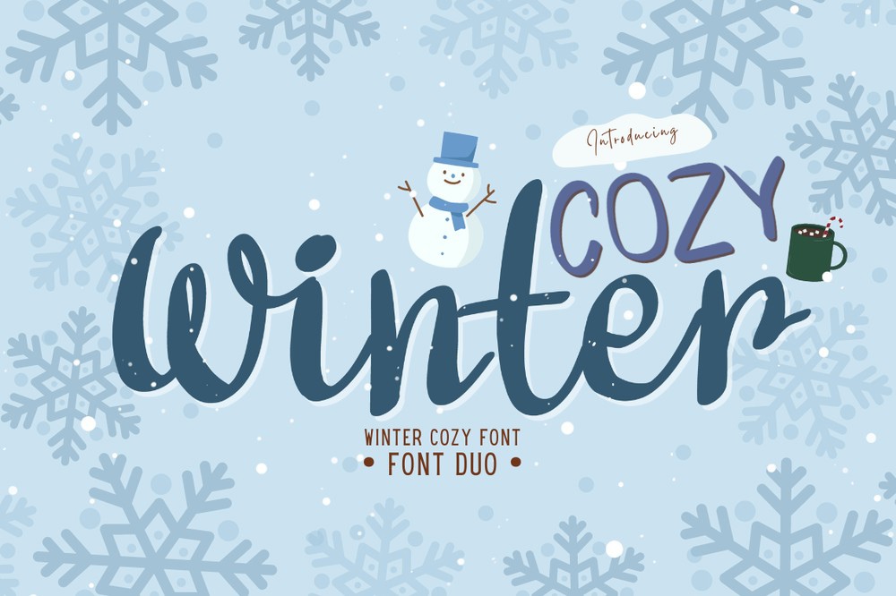 Schriftart Cozy Winter