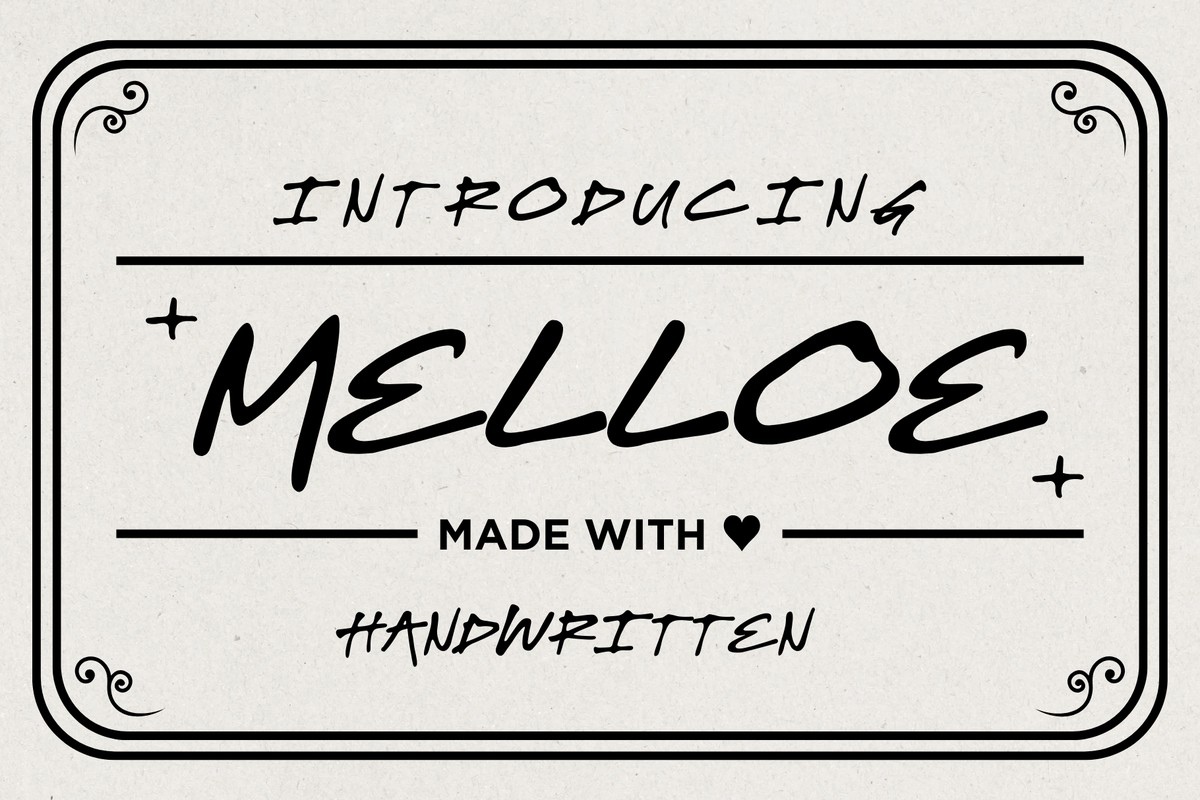 Schriftart Melloe