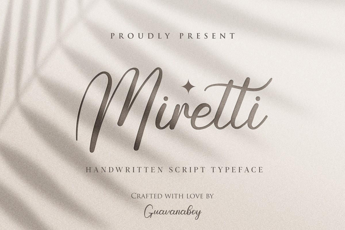 Schriftart Miretti