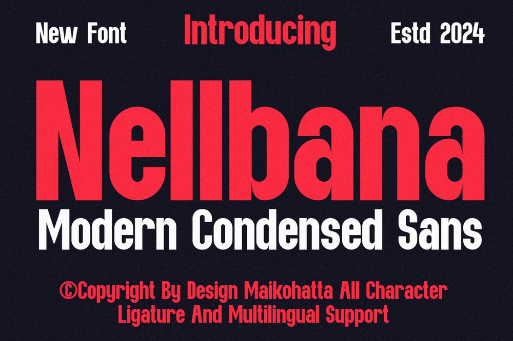 Schriftart Nellbana