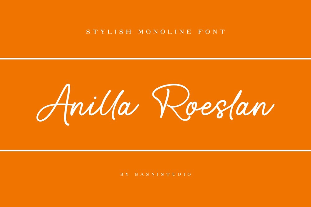 Schriftart Anilla Roeslan