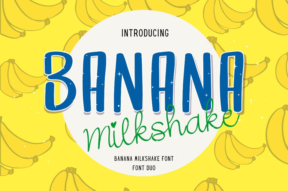 Schriftart Banana Milkshake