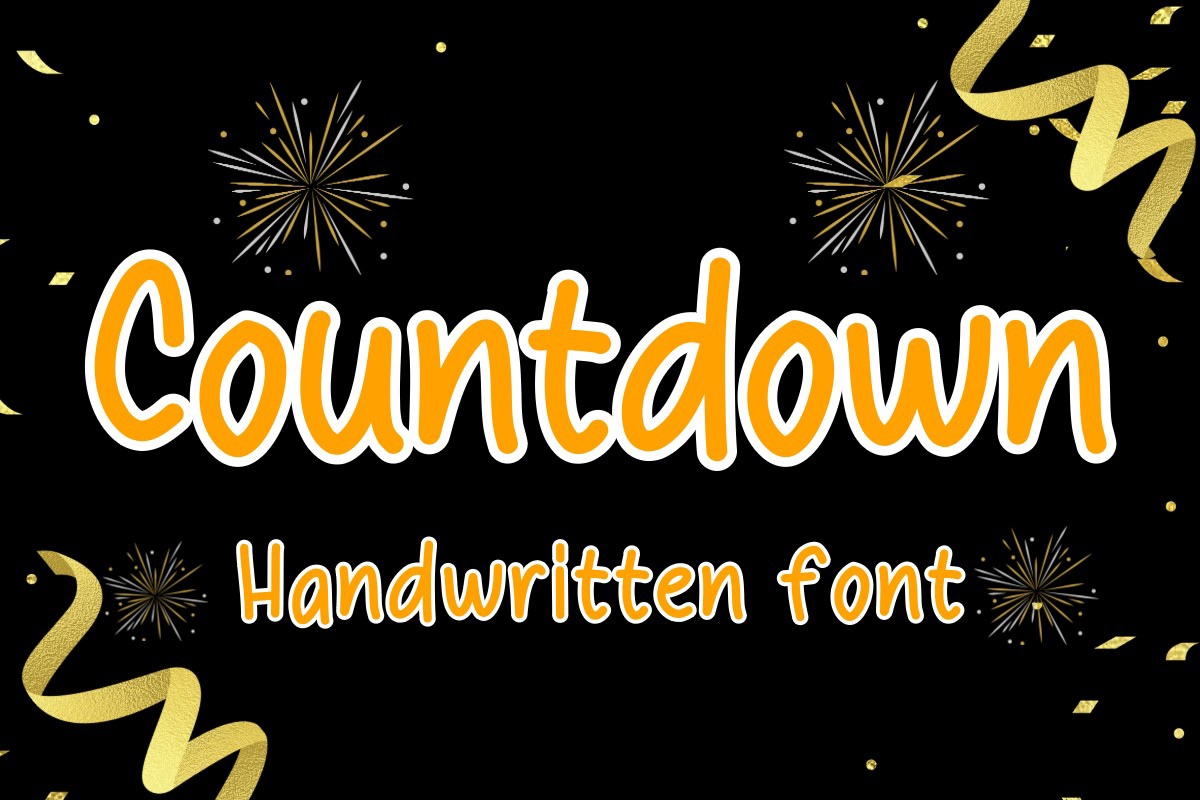 Schriftart Countdown