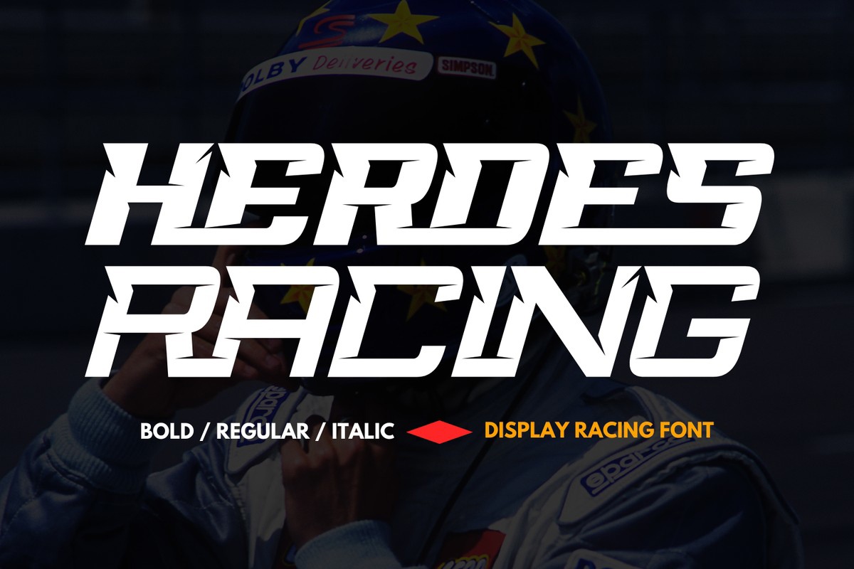 Schriftart Heroes Racing