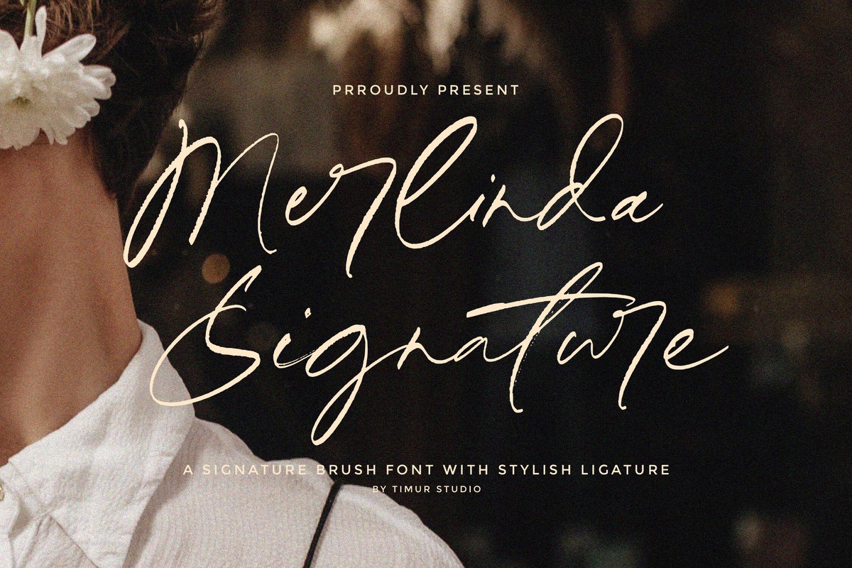 Schriftart Merlinda Signature