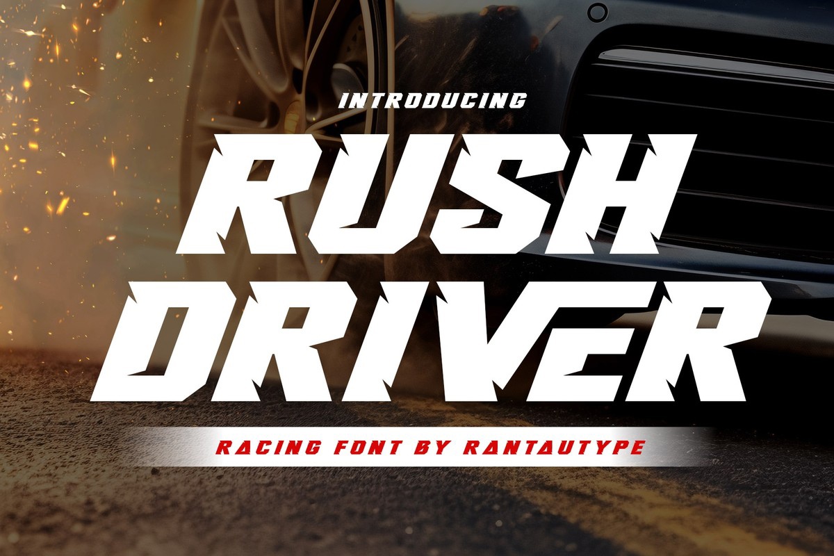 Schriftart Rush Driver