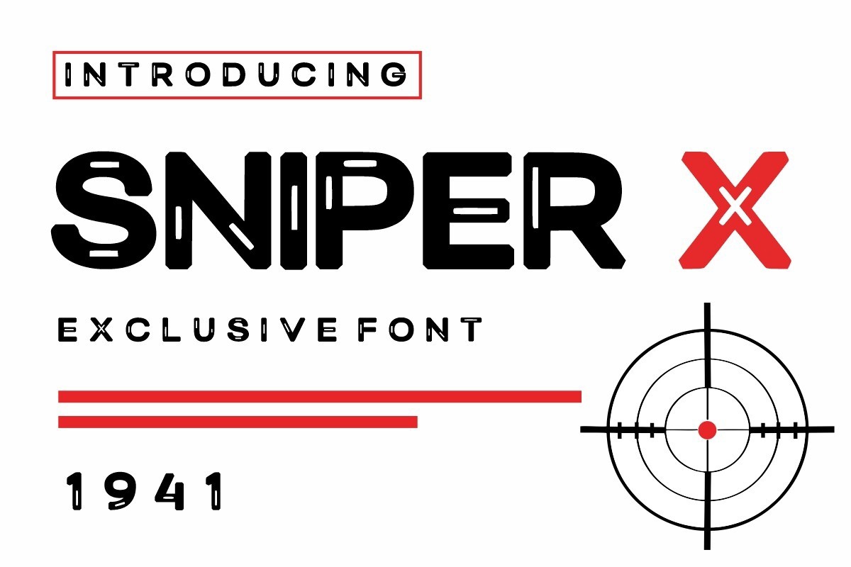 Schriftart Sniper X