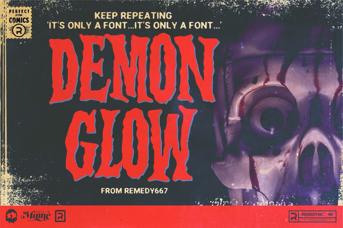 Schriftart Demon Glow