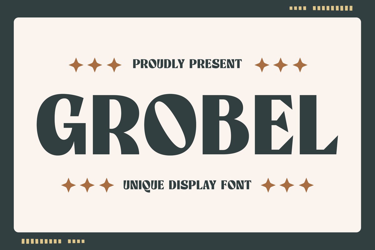 Schriftart Grobel