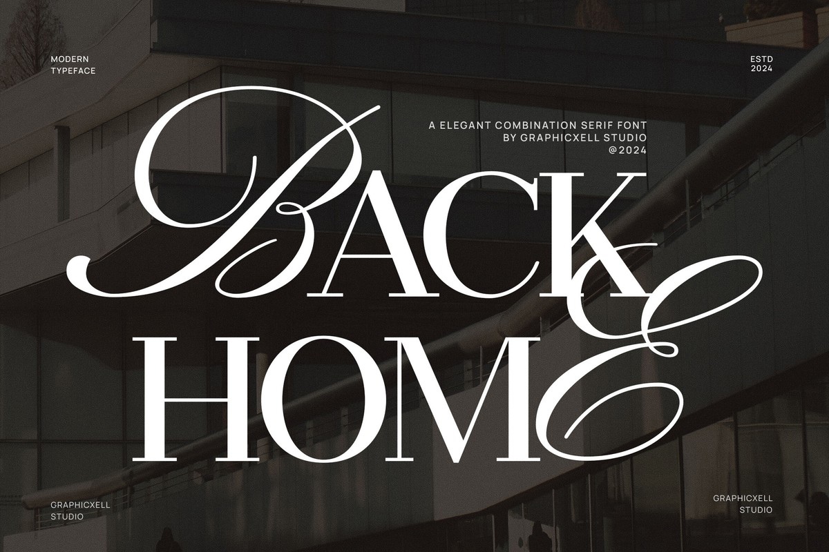 Schriftart Back Home