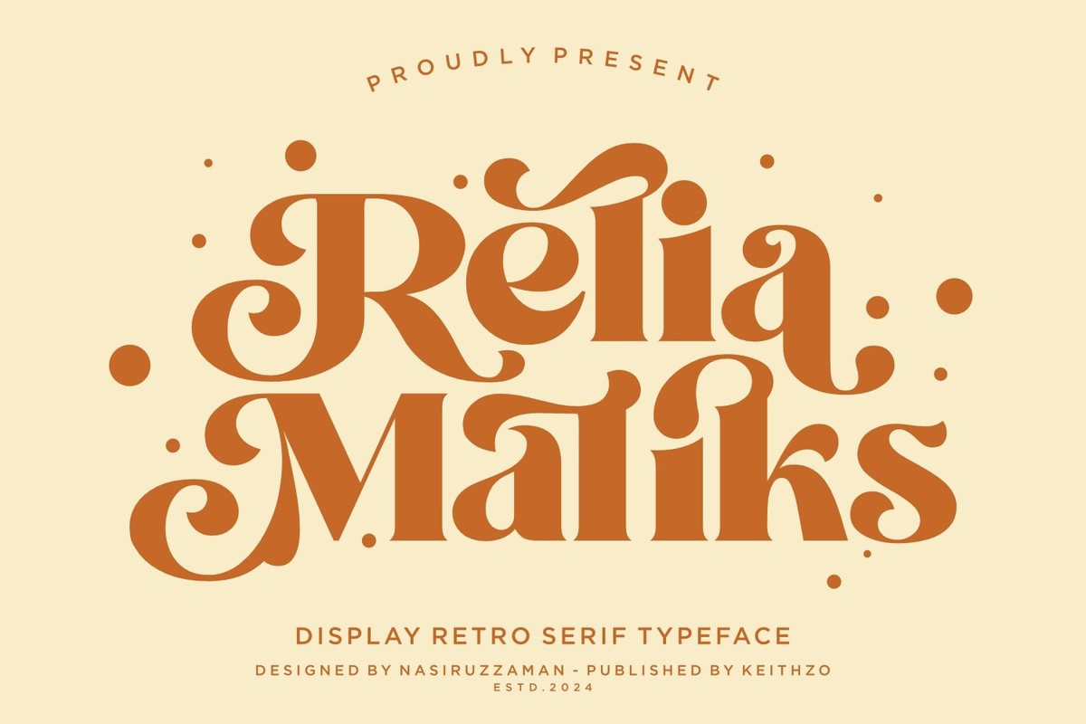 Schriftart Relia Maliks