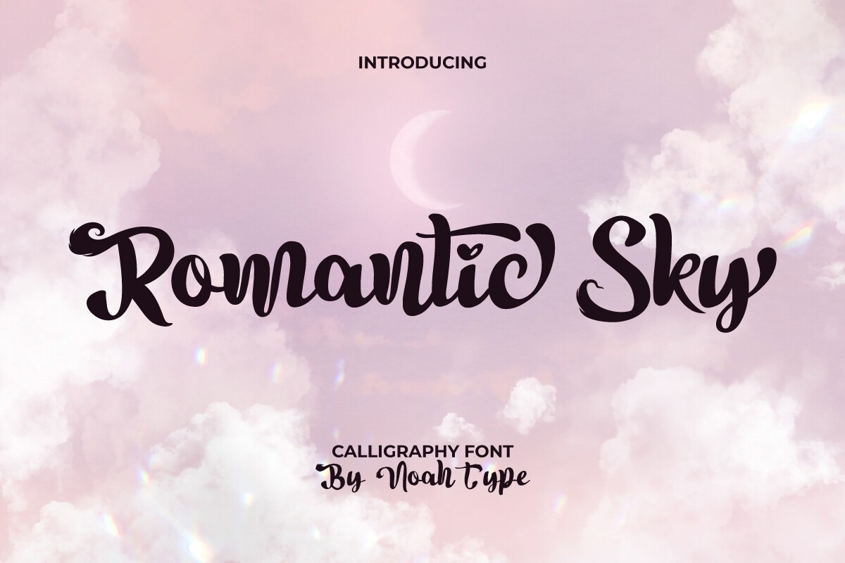 Schriftart Romantic Sky