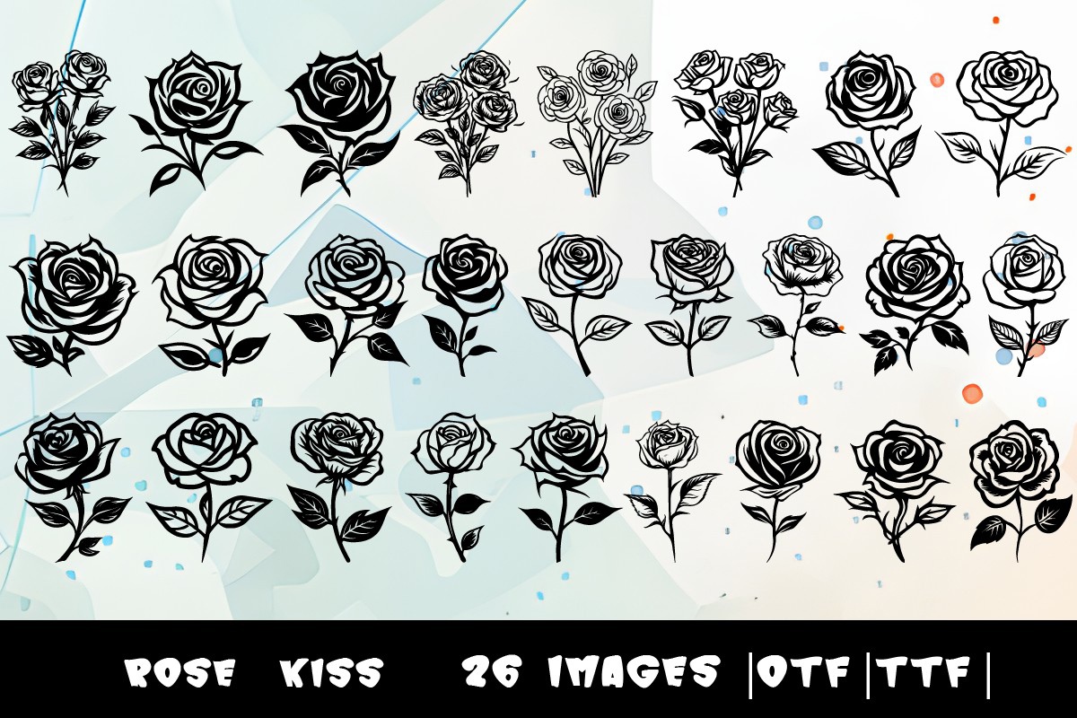 Schriftart Rose Kiss