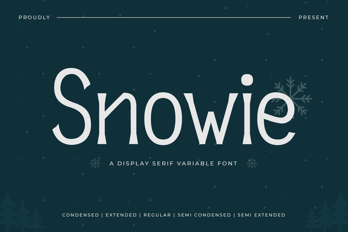 Schriftart Snowie