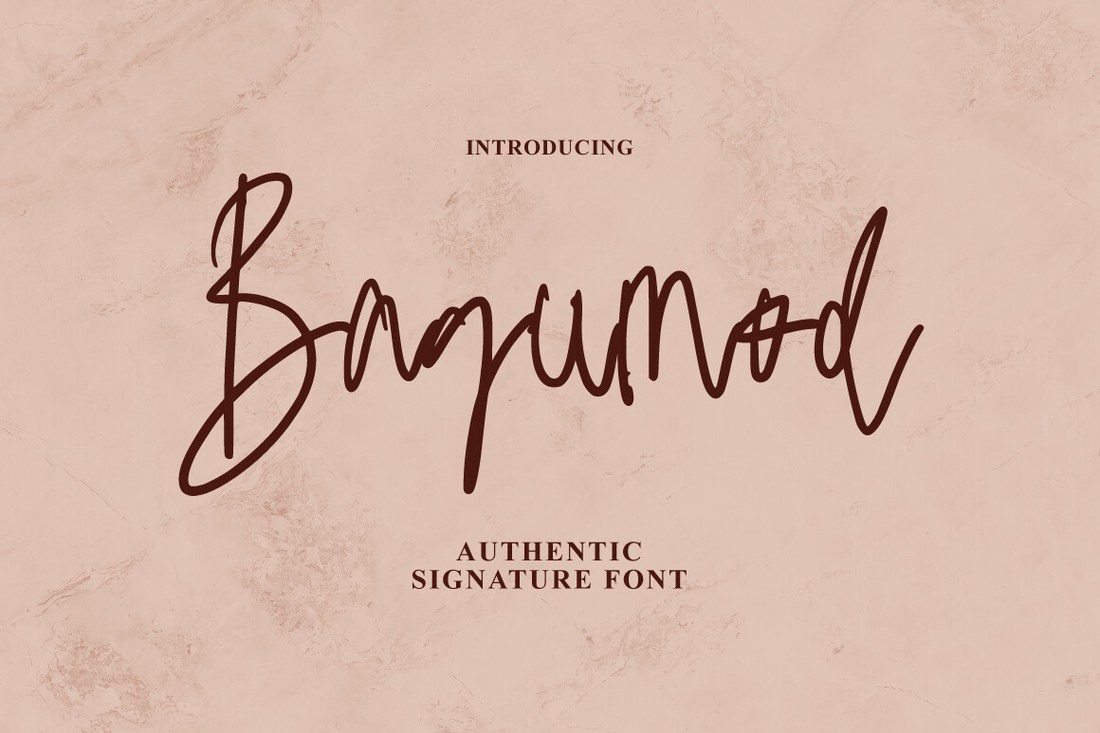 Schriftart Bagumod Signature