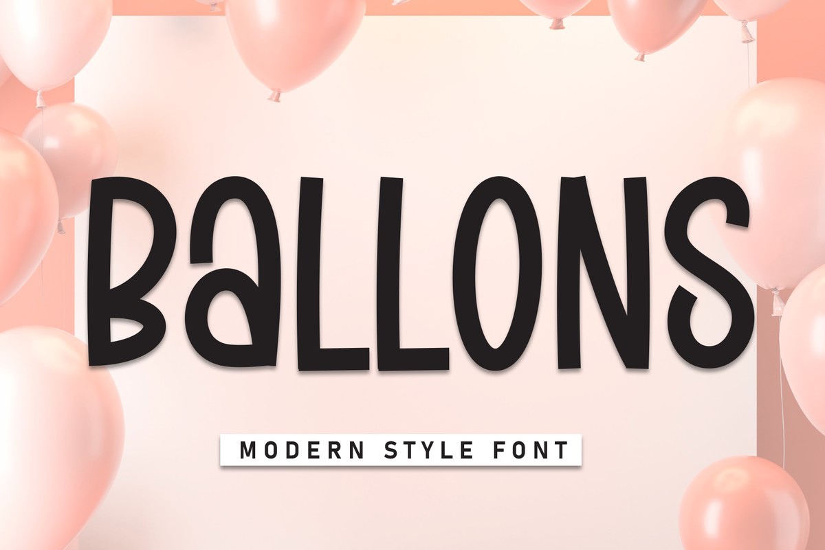 Schriftart Ballons