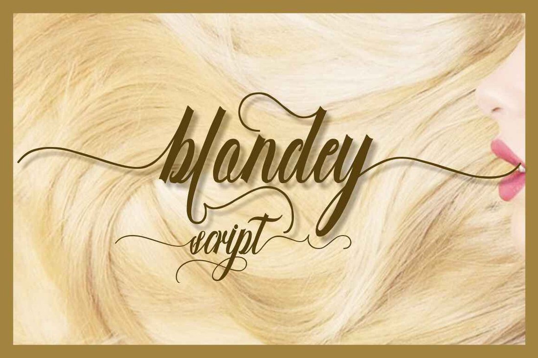 Schriftart Blondey Script