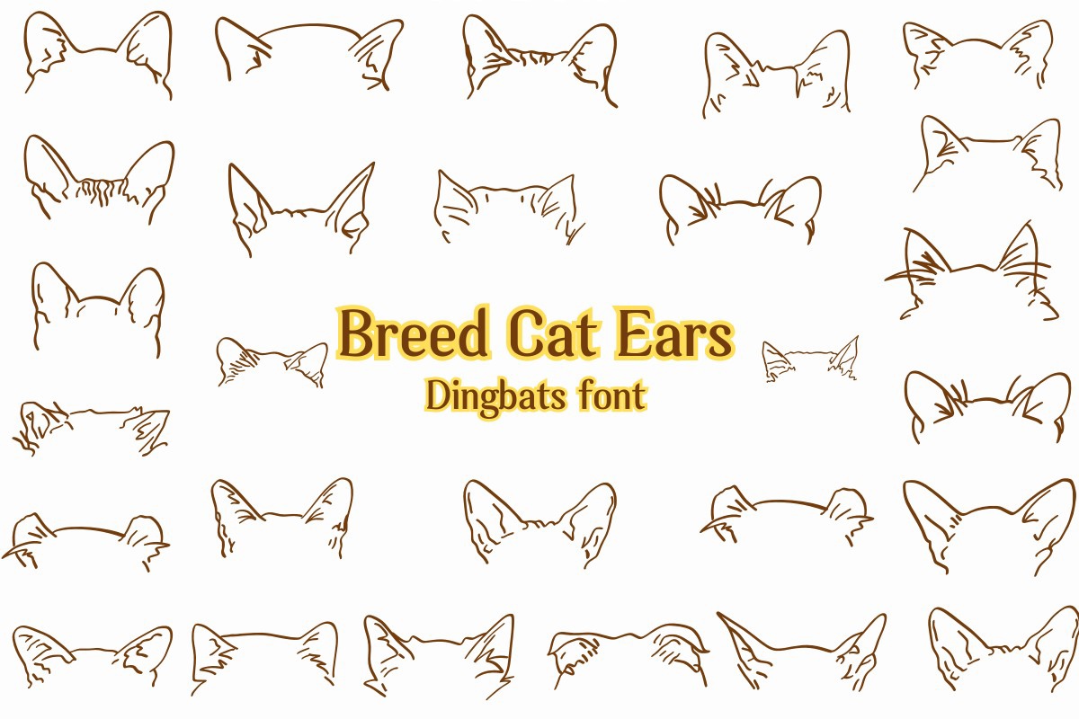 Schriftart Breed Cat Ears