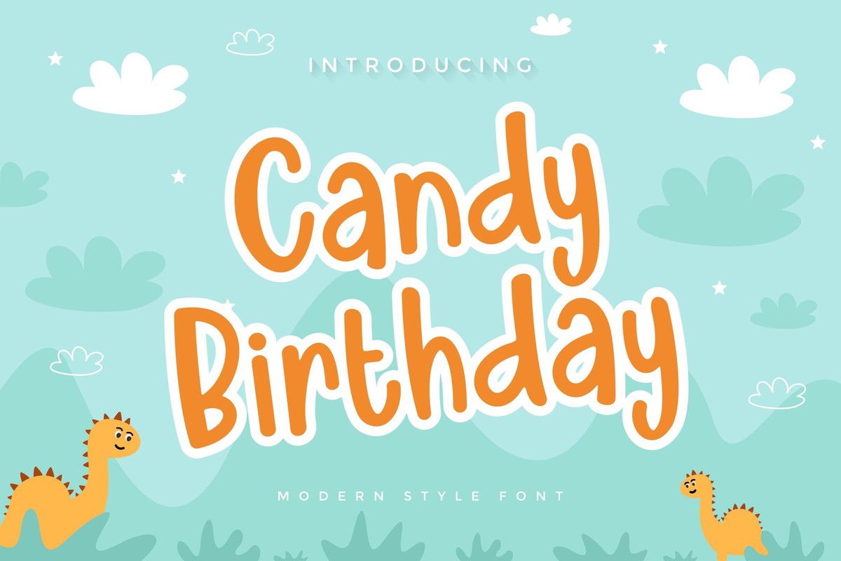 Schriftart Candy Birthday