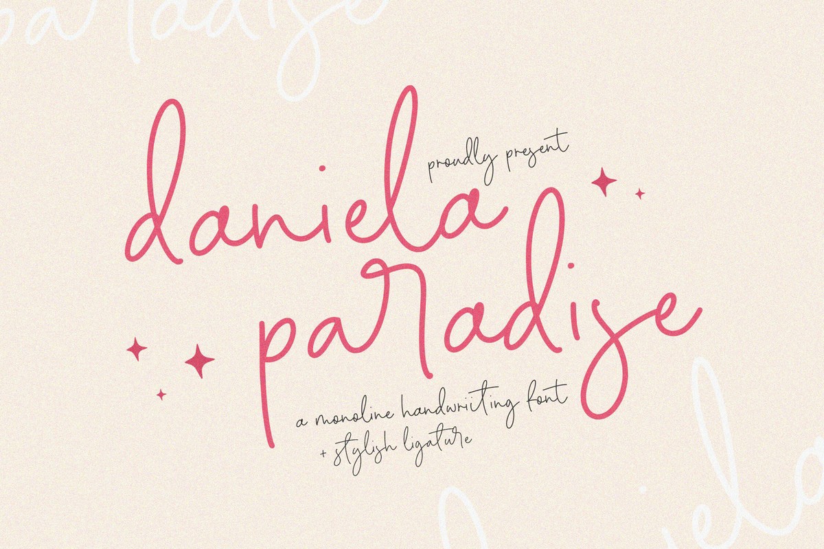 Schriftart Daniela Paradise