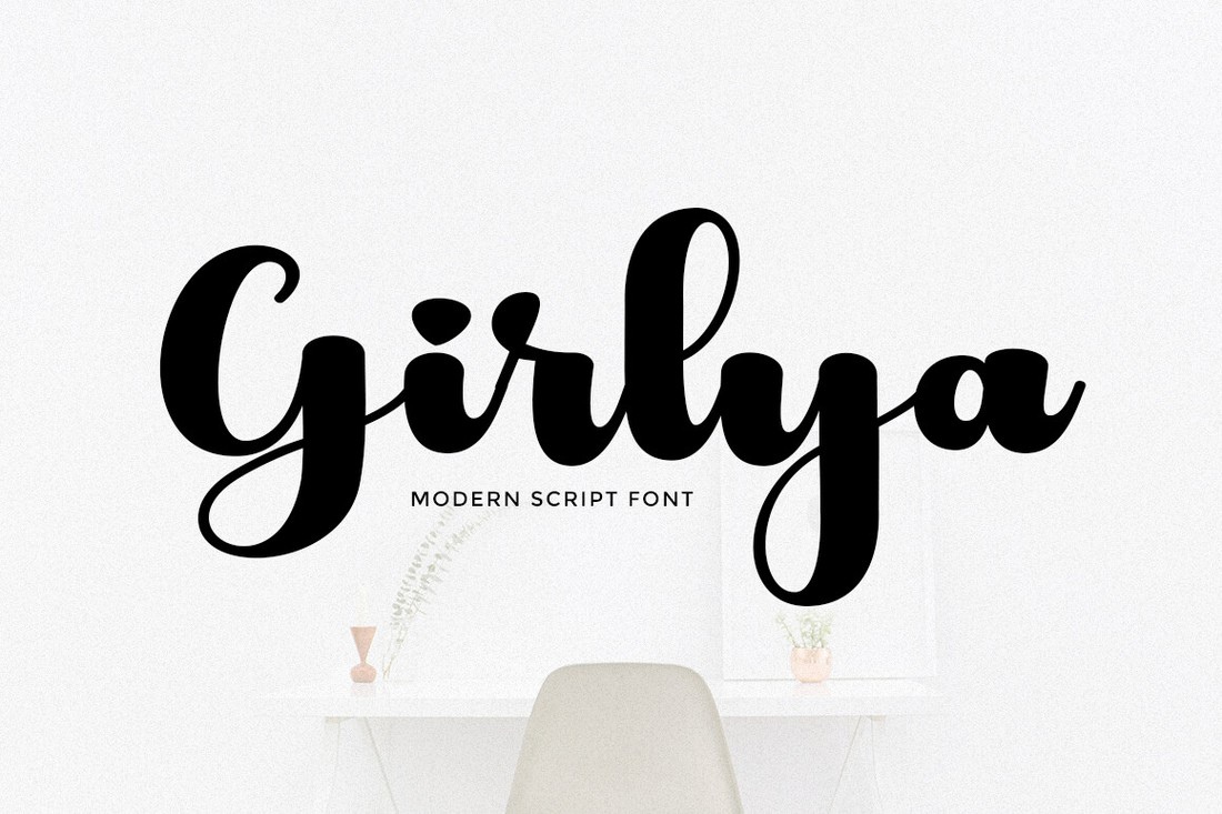 Schriftart Girlya Script