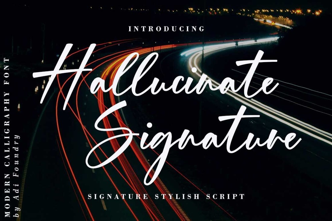 Schriftart Hallucinate Signature