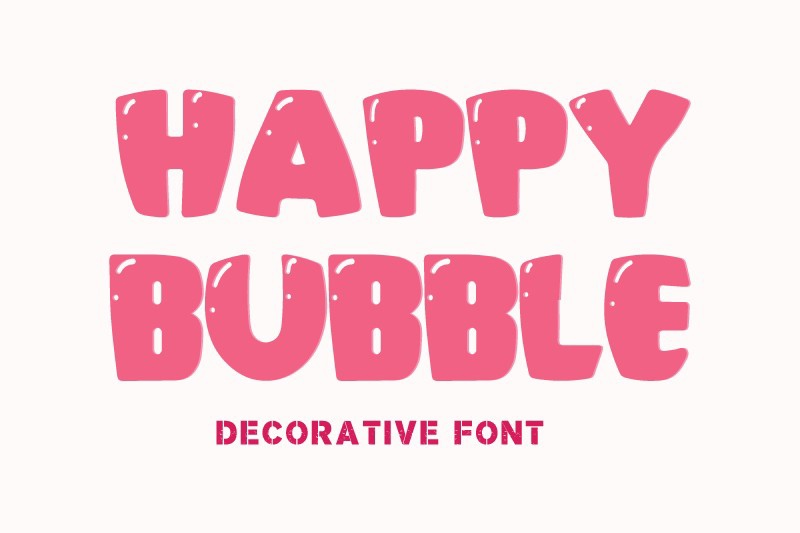 Schriftart Happy Bubble