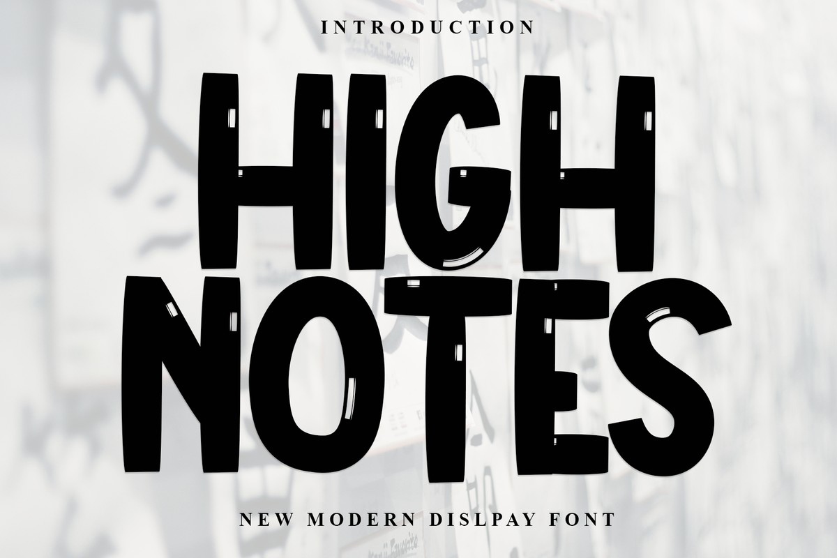 Schriftart High Notes