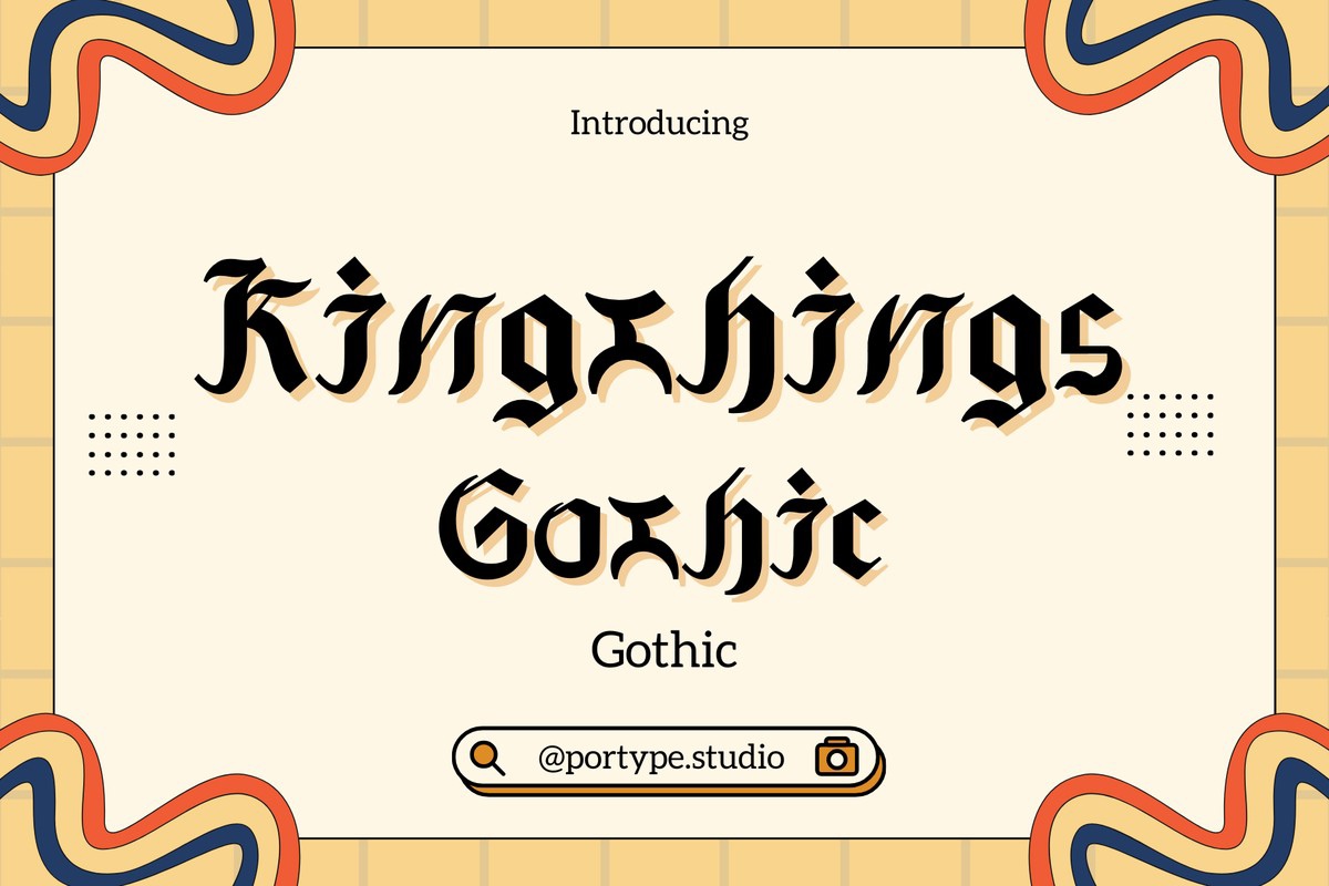 Schriftart Kingthings Gothic